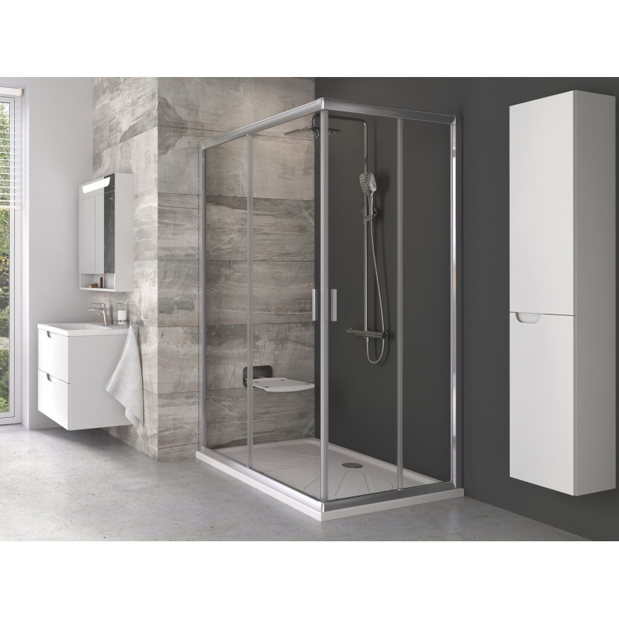 Ravak B8F0000060 - Siège de douche rabattable OVO noir