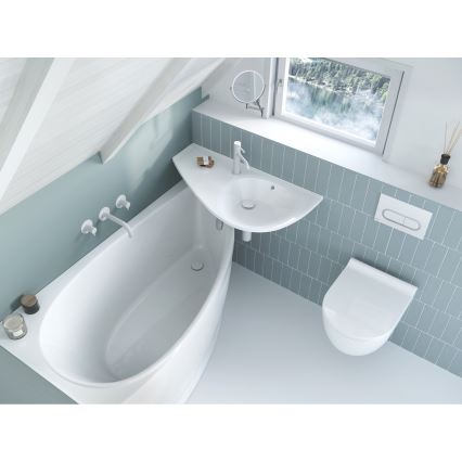 Ravak X01455 - Plaque de commande CHROME 24,7 x 16,5 cm blanche