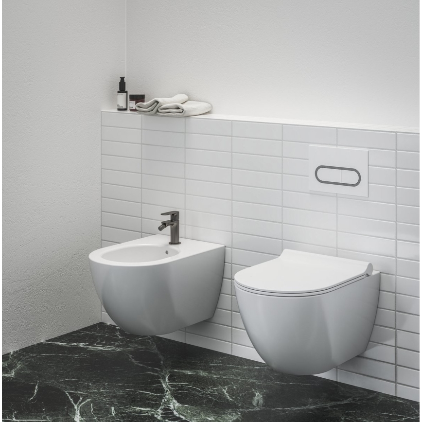 Ravak X01517 - Bidet suspendu UNI CHROME céramique/blanc