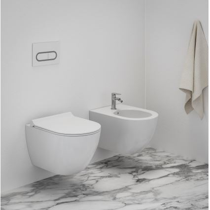 Ravak X01517 - Bidet suspendu UNI CHROME céramique/blanc