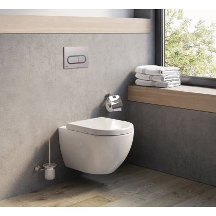 Ravak X01535 - WC suspendu UNI sans bride, en céramique, blanc