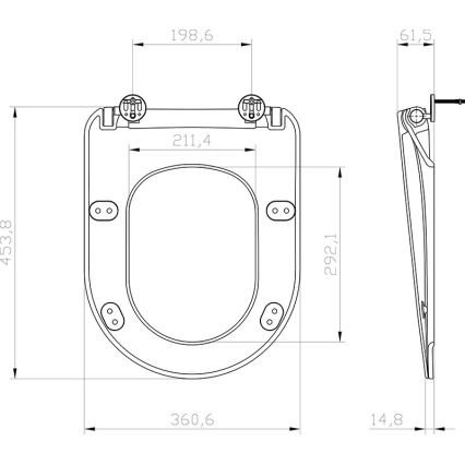 Ravak X01795 - Abattant WC SoftClose CHROME noir