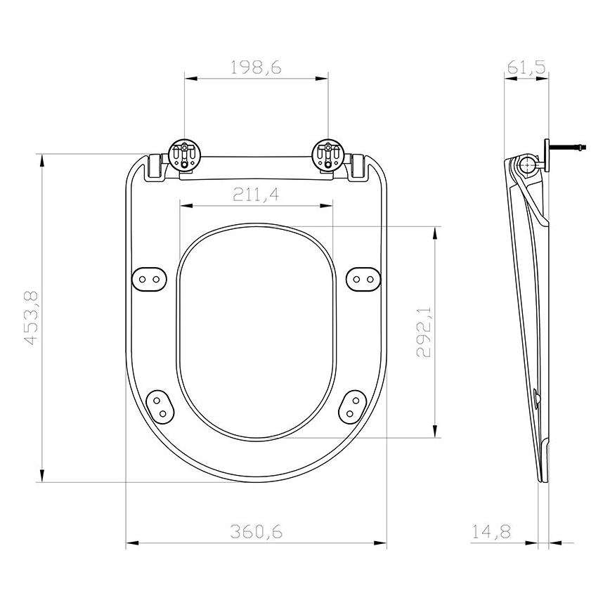 Ravak X01795 - Abattant WC SoftClose CHROME noir