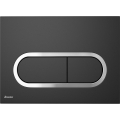 Ravak X01797 - Bouton de chasse d'eau 24,7 x 16,5 cm CHROME noir