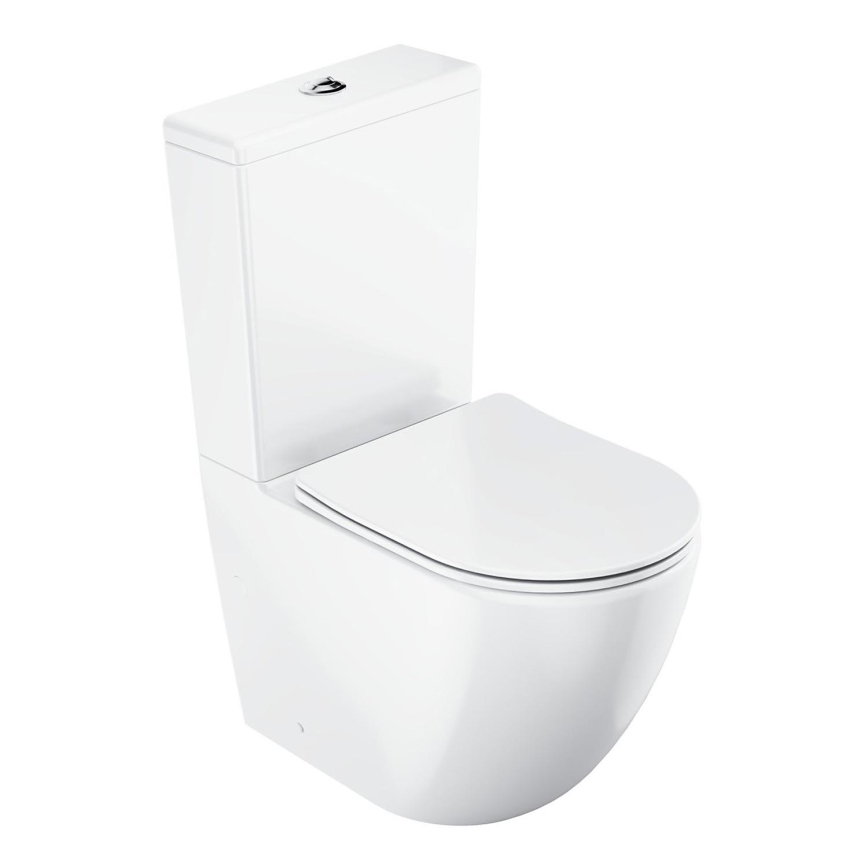Ravak X01870 - WC combiné sans bride avec abattant SoftClose OPTIMA, céramique/blanc