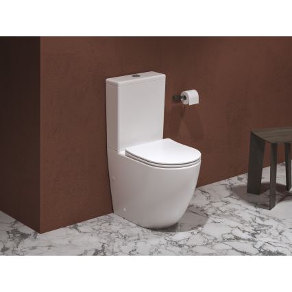 Ravak X01870 - WC combiné sans bride avec abattant SoftClose OPTIMA, céramique/blanc