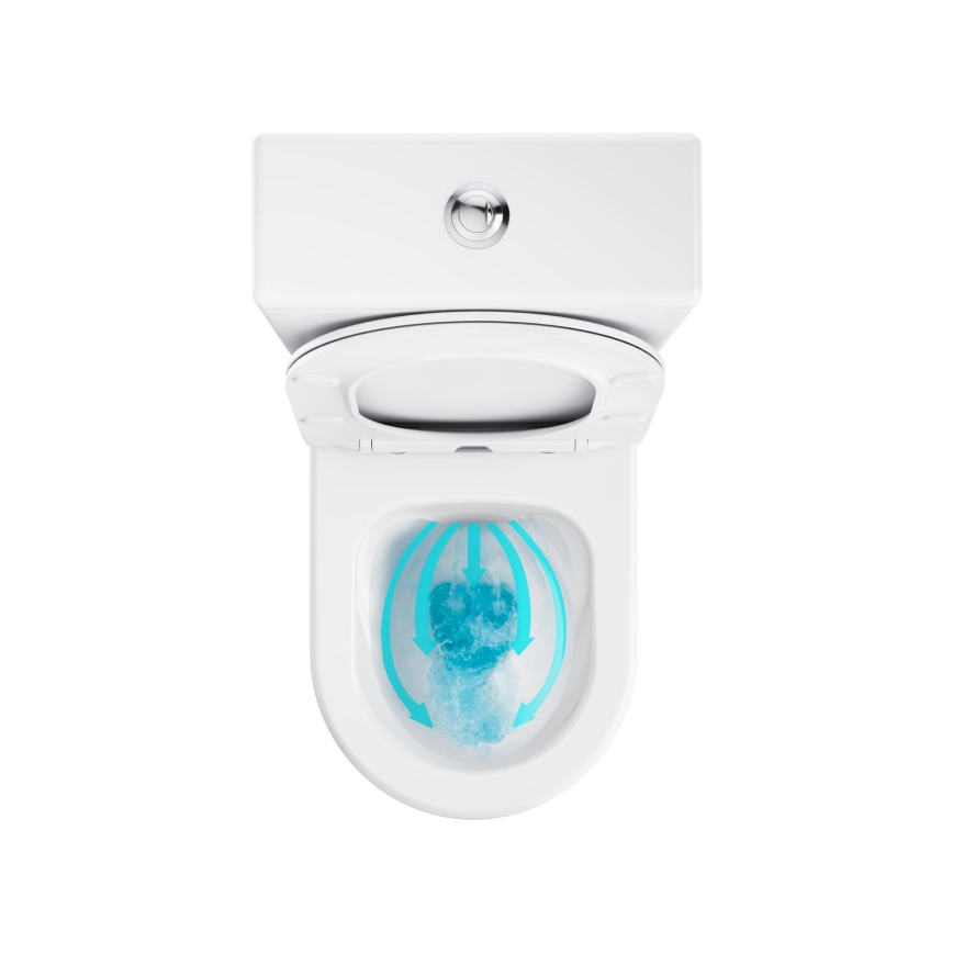 Ravak X01870 - WC combiné sans bride avec abattant SoftClose OPTIMA, céramique/blanc