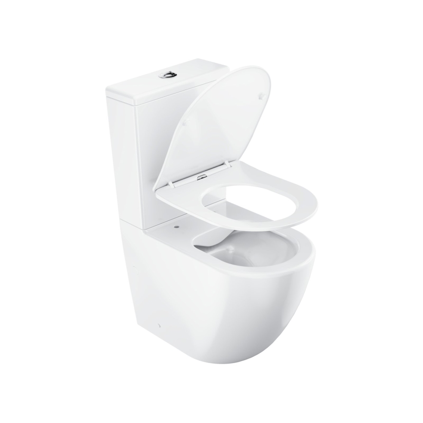 Ravak X01870 - WC combiné sans bride avec abattant SoftClose OPTIMA, céramique/blanc