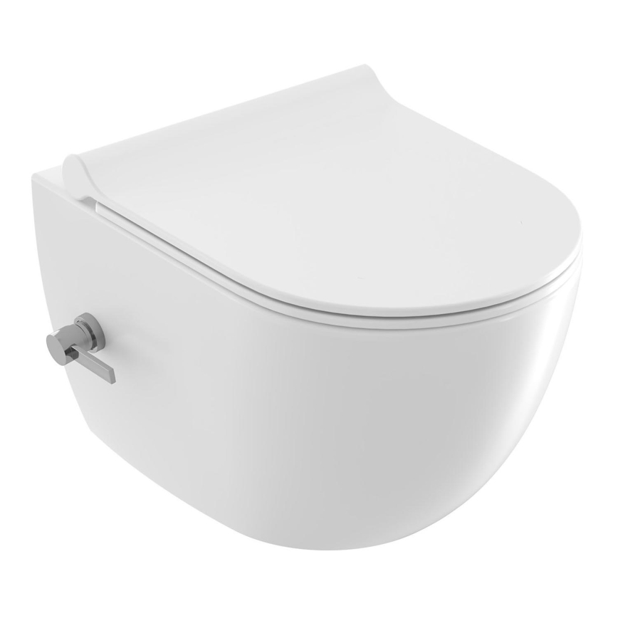 Ravak X01912 - WC suspendu avec buse de bidet CHROME céramique/blanc
