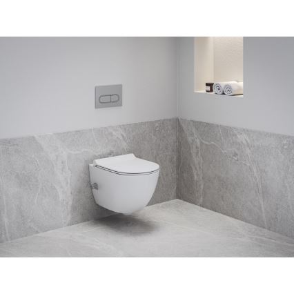 Ravak X01912 - WC suspendu avec buse de bidet CHROME céramique/blanc