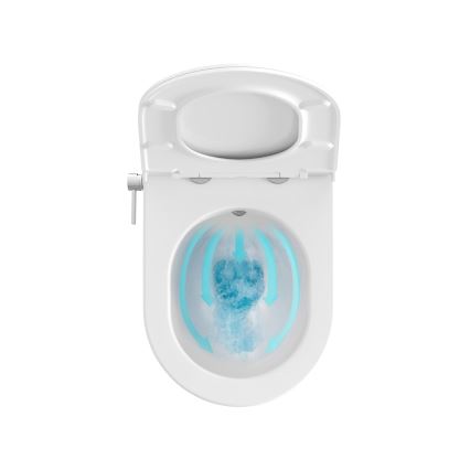 Ravak X01912 - WC suspendu avec buse de bidet CHROME céramique/blanc
