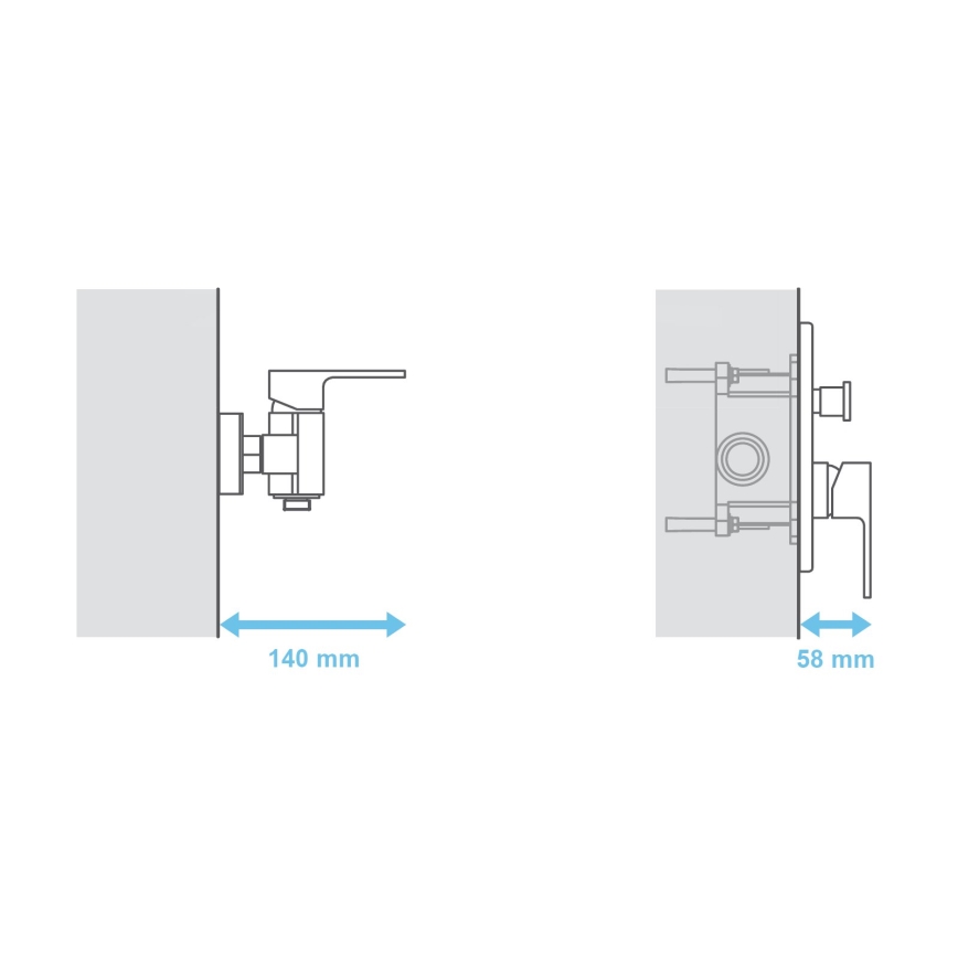 Ravak X070052 - Corps pour robinetterie encastrée R-BOX 15,2x11,9 cm
