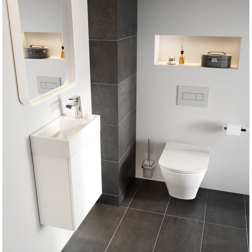 Ravak X070118 - Mitigeur pour lavabo FLAT 15,1 cm chromé brillant