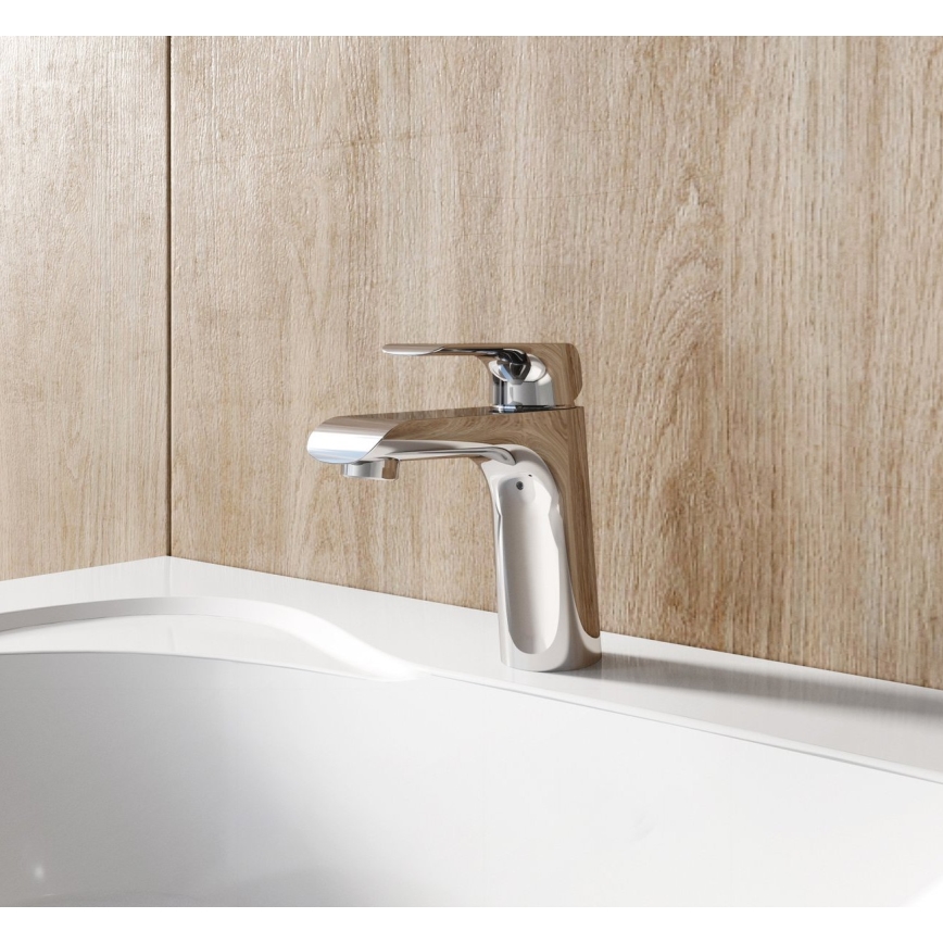 Ravak X070118 - Mitigeur pour lavabo FLAT 15,1 cm chromé brillant
