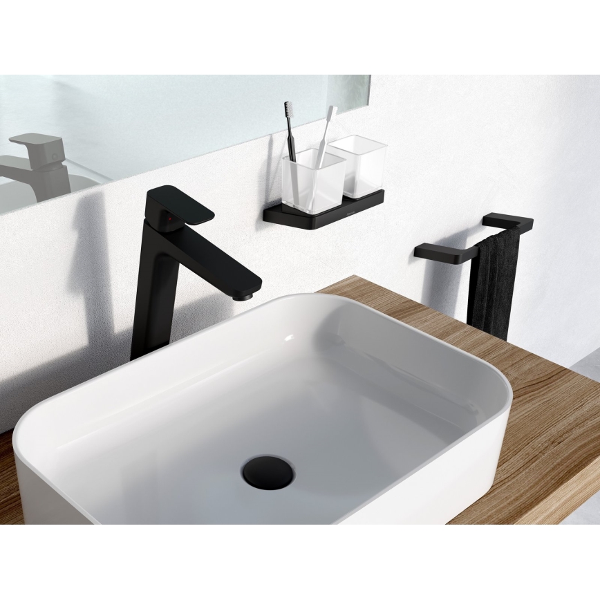 Ravak X070151 - Mitigeur de lavabo FREE 33,4 cm noir