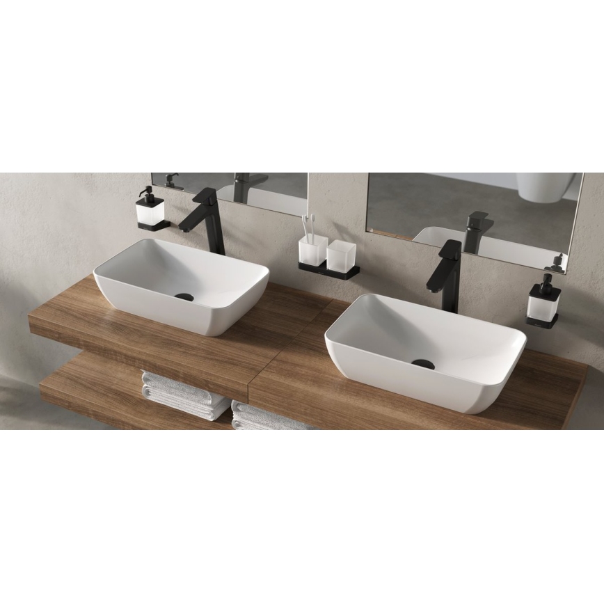 Ravak X070151 - Mitigeur de lavabo FREE 33,4 cm noir