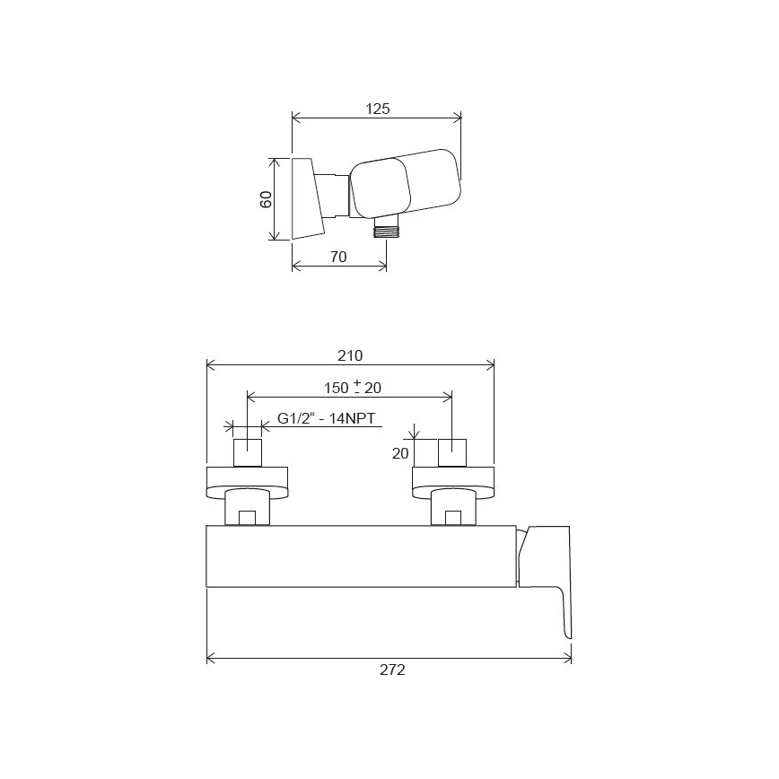 Ravak X070153 - Mitigeur de douche FREE noir