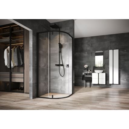 Ravak X070160 - Ensemble de douche avec mitigeur thermostatique FREE noir