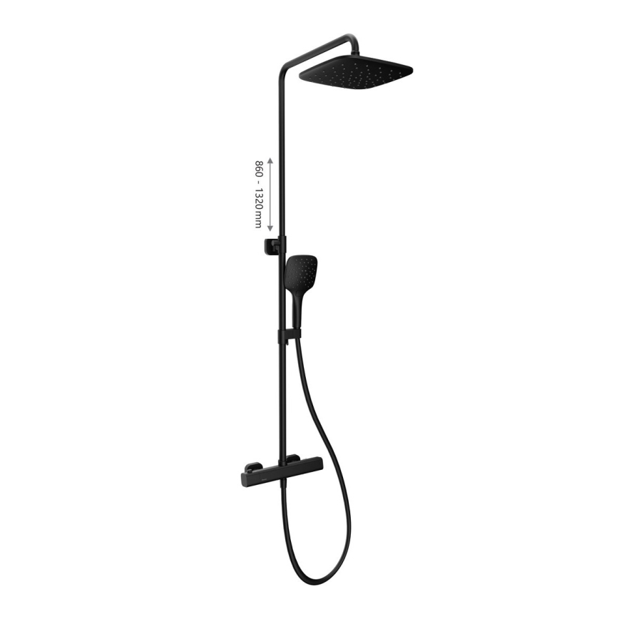 Ravak X070160 - Ensemble de douche avec mitigeur thermostatique FREE noir