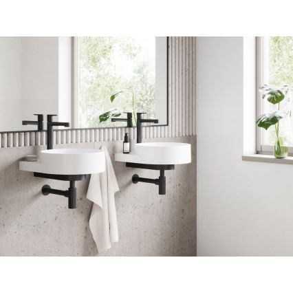 Ravak X070182 - Mitigeur de lavabo PURI 32,2 cm noir