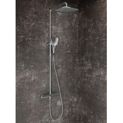 Ravak X070442 - Ensemble de douche FLAT avec mitigeur thermostatique, chrome brillant