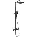 Ravak X070443 - Ensemble de douche avec mitigeur thermostatique FLAT, finition noir mat