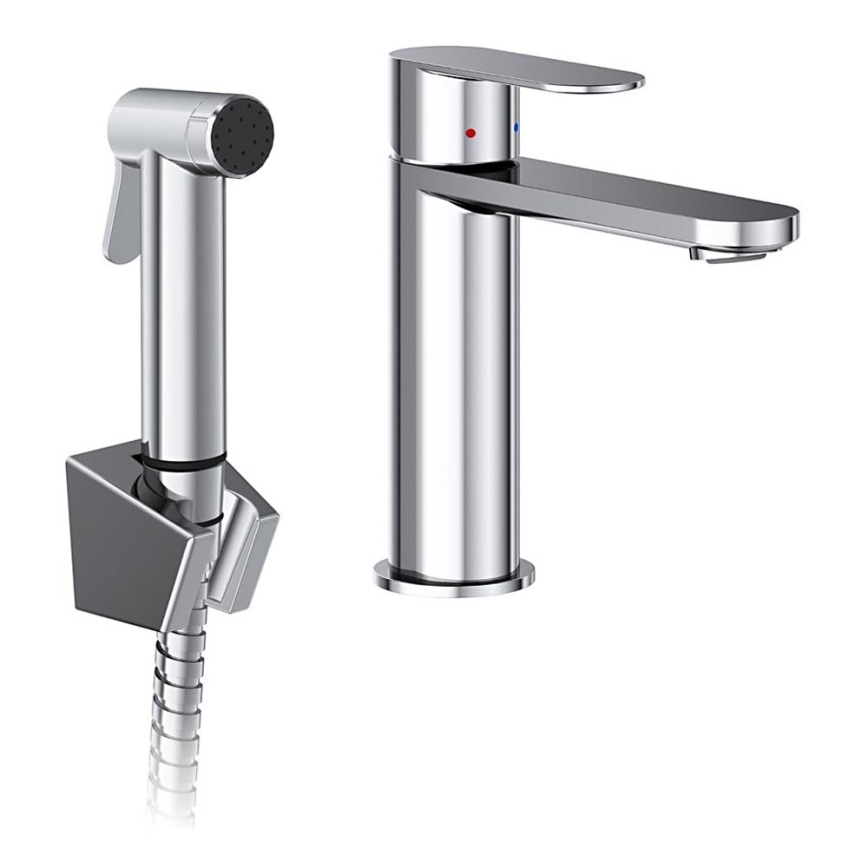 Ravak X070450 - Mitigeur pour lavabo avec douchette hygiénique CHROME, finition chrome brillant