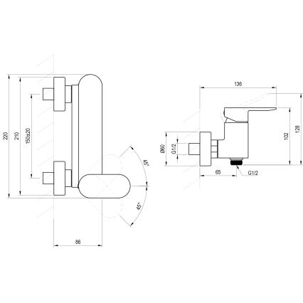 Ravak X070452 - Mitigeur de douche CHROME chromé brillant