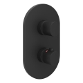 Ravak X070469 - Mitigeur thermostatique de douche pour installation encastrée CHROME noir