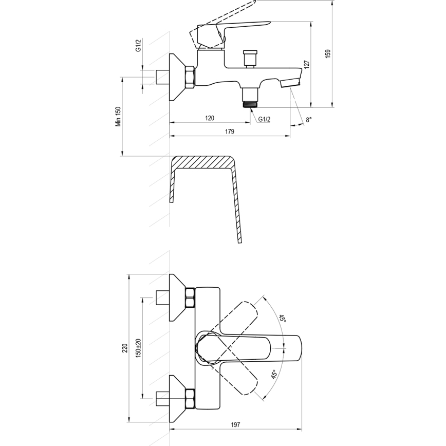 Ravak X070473 - Mitigeur de baignoire LIFE chromé brillant