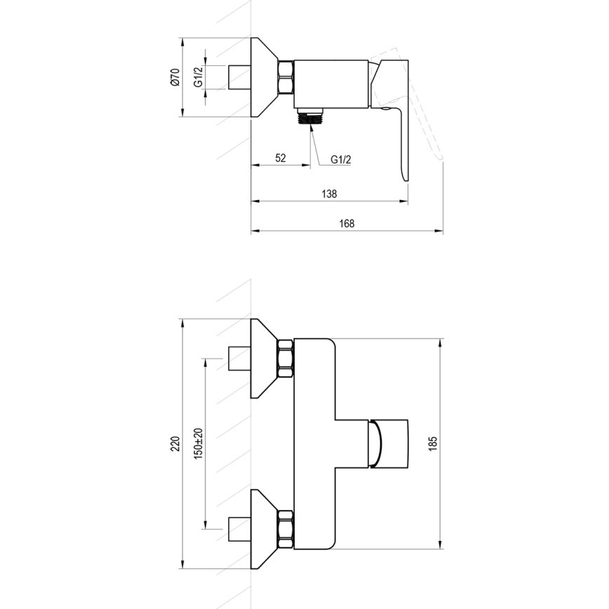 Ravak X070492 - Mitigeur de douche SOLAR noir