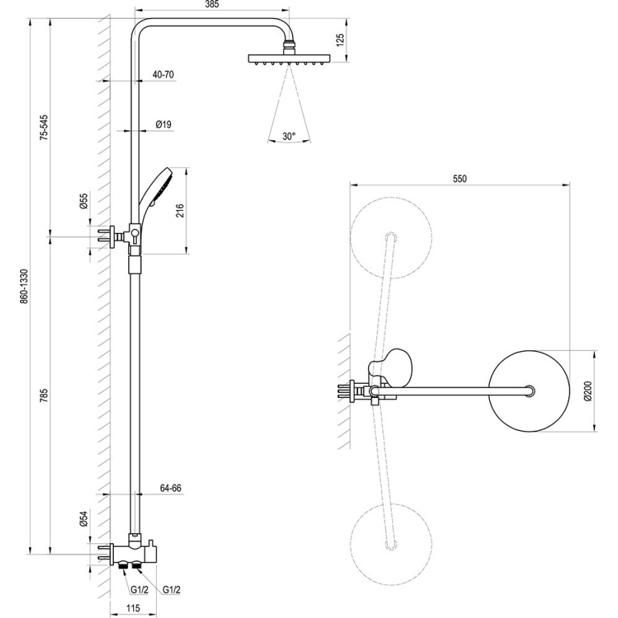 Ravak X07P232 - Ensemble de douche chromé brillant