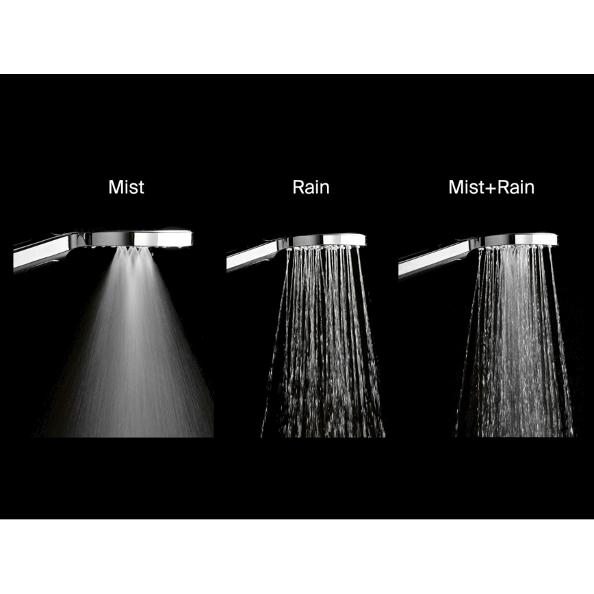 Ravak X07P233 - Pommeau de douche à main FLAT avec bouton, chrome brillant