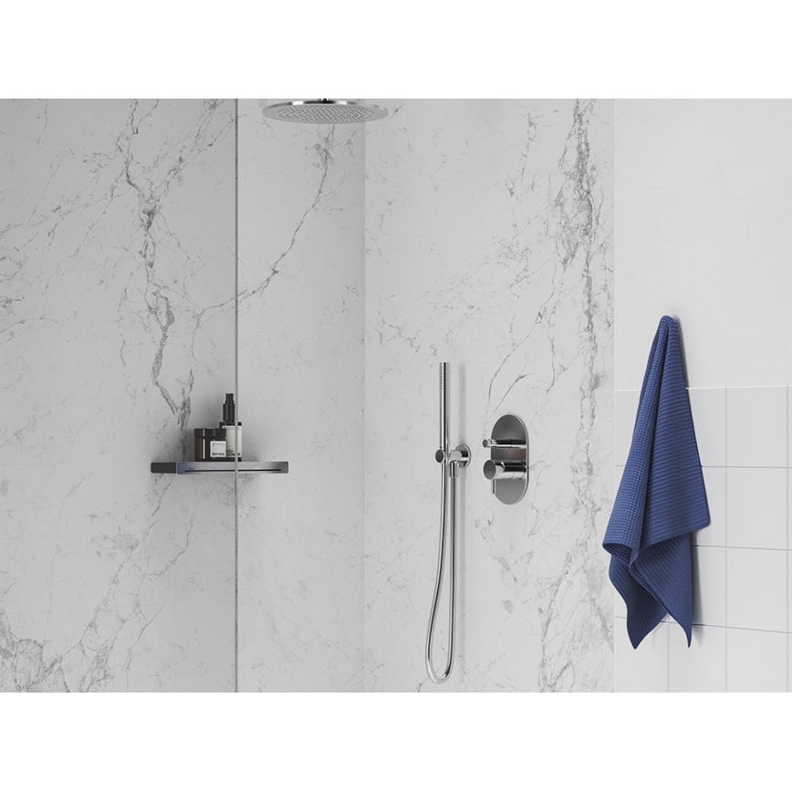 Ravak X07P337 - Flexible de douche en plastique 200 cm chrome brillant
