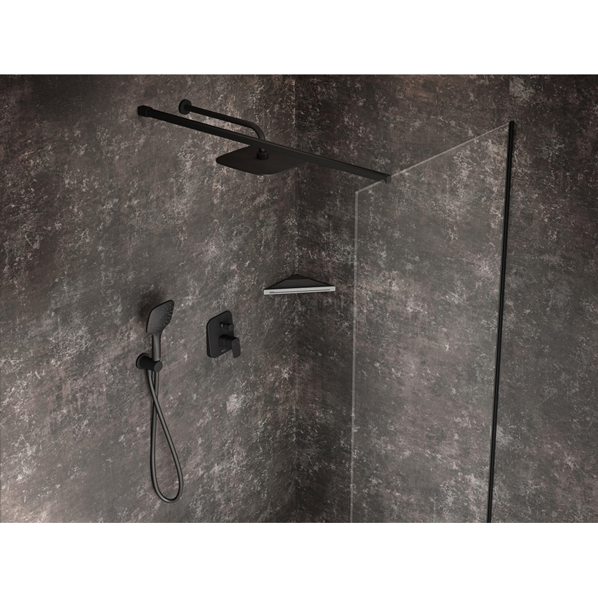 Ravak X07P572 - Support de douche avec sortie 7,8x6 cm noir