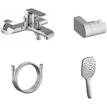 Ravak X07S113 - Ensemble pour baignoire avec mitigeur FLAT chromé brillant