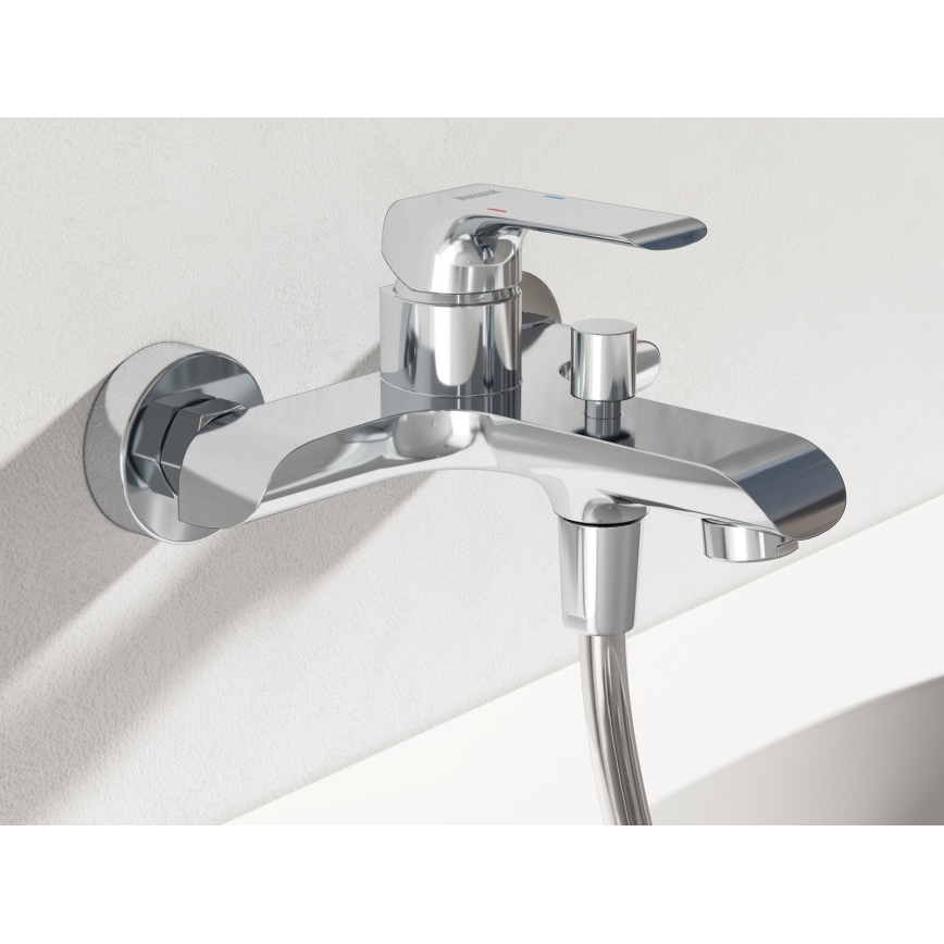 Ravak X07S113 - Ensemble pour baignoire avec mitigeur FLAT chromé brillant