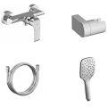 Ravak X07S115 - Ensemble de douche avec mitigeur FLAT, chrome brillant