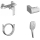 Ravak X07S115 - Ensemble de douche avec mitigeur FLAT, chrome brillant