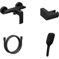 Ravak X07S116 - Ensemble de douche avec mitigeur FLAT, noir mat