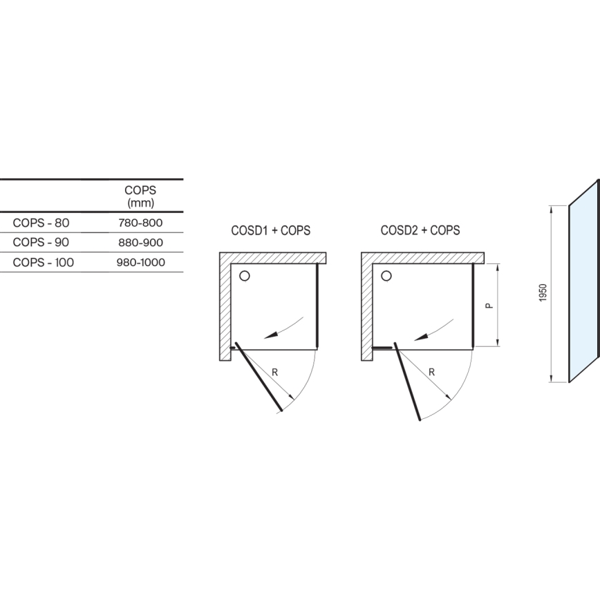 Ravak X9VVA0A00Z1 - Paroi de douche fixe COOL, chrome brillant