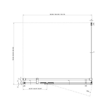 Ravak X9VVA0A00Z1 - Paroi de douche fixe COOL, chrome brillant