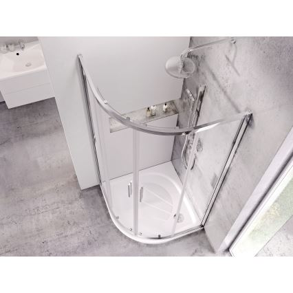 Ravak XA237701010 - Receveur de douche quart de cercle ELIPSO 90x90 cm blanc