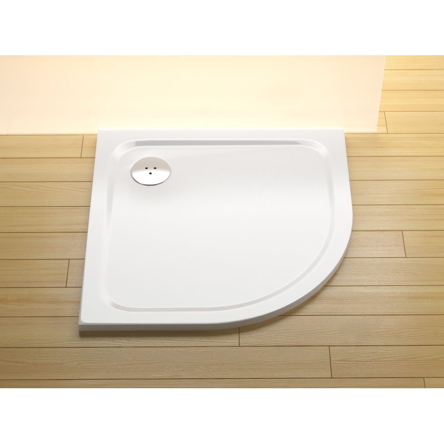 Ravak XA247701010 - Receveur de douche en quart de cercle ELIPSO 90x90 cm blanc