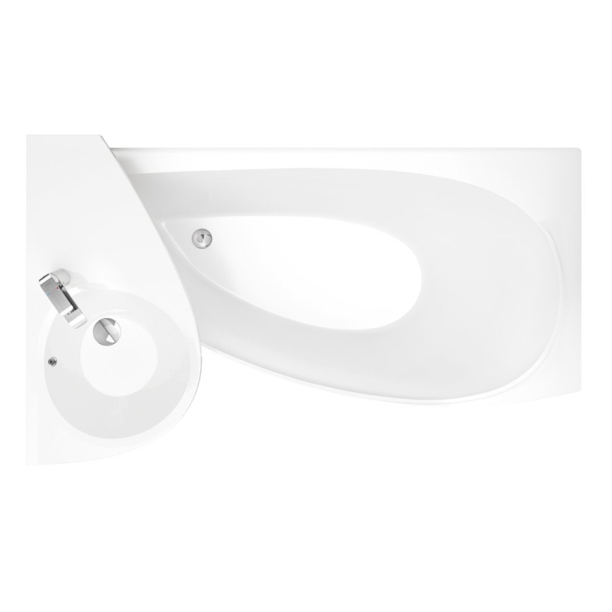 Ravak XJ1P1100000 - Lavabo suspendu AVOCADO 85 x 45 cm, marbre coulé, blanc