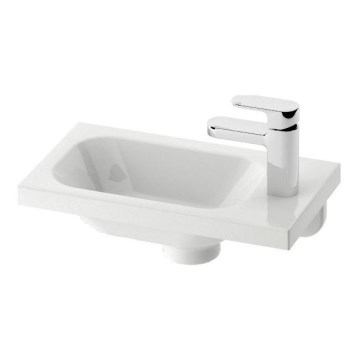 Ravak XJGP1100000 - Lavabo suspendu CHROME 40x22 cm marbre coulé/blanc