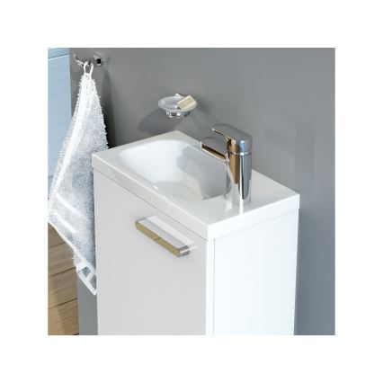 Ravak XJGP1100000 - Lavabo suspendu CHROME 40x22 cm marbre coulé/blanc