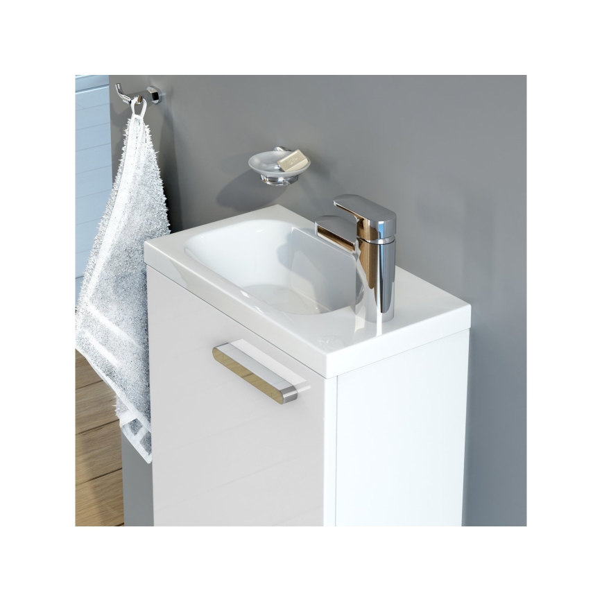 Ravak XJGP1100000 - Lavabo suspendu CHROME 40x22 cm marbre coulé/blanc