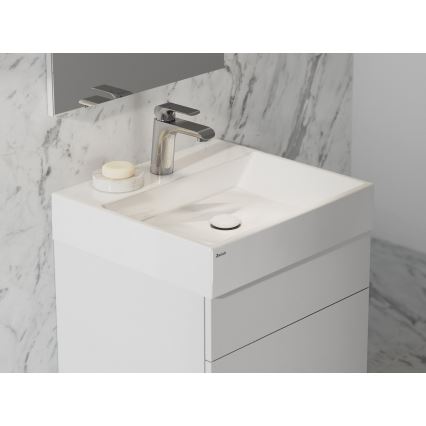 Ravak XJO01250000 - Lavabo suspendu NATURAL 50 x 45 cm en marbre coulé / blanc
