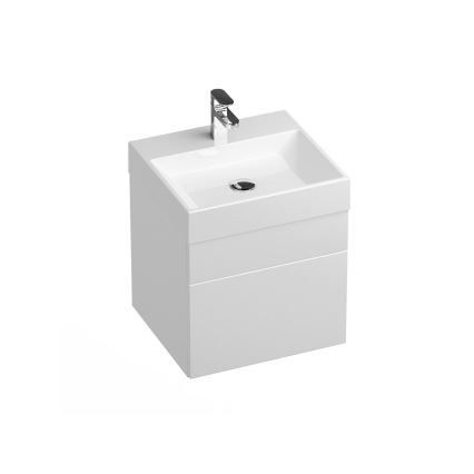 Ravak XJO01250000 - Lavabo suspendu NATURAL 50 x 45 cm en marbre coulé / blanc